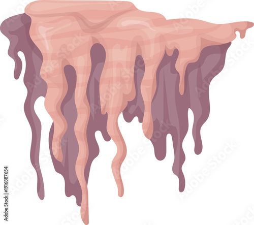 Stone stalactite icon. Cartoon nature mineral rock