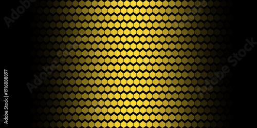3D Industrial Electric Gold Hex-Shard Pattern with Smooth Center Glow background