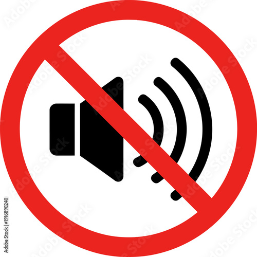 No sound or noise allowed sign