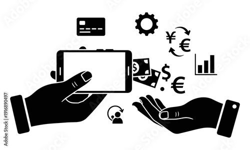  conveys a message about mobile money transfer and online payment systems, emphasizing the ease and variety of transactions. 