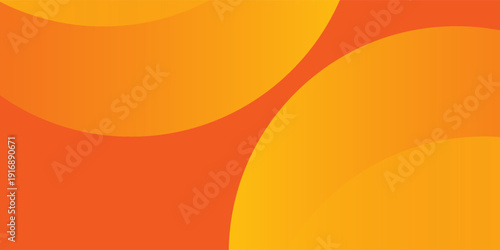 Bright vector background yellow to orange with concentric circles in gradient, radiating from the center like a sunburst for a warm.