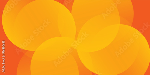 Bright vector background yellow to orange with concentric circles in gradient, radiating from the center like a sunburst for a warm.
