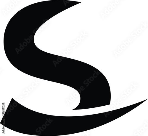 Letter S minimalist logo design