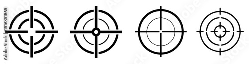 target aim sniper icon set