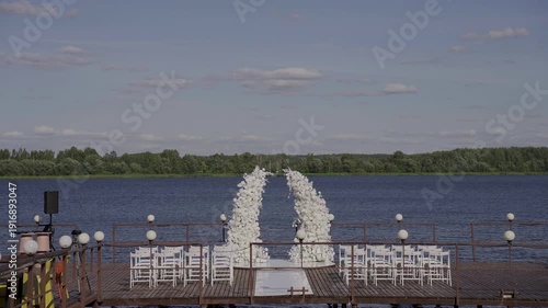 Wedding registration decoration, fresh flower arrangement, new design solution