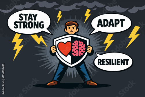 Person building mental and emotional resilience to adapt and stay strong during challenges