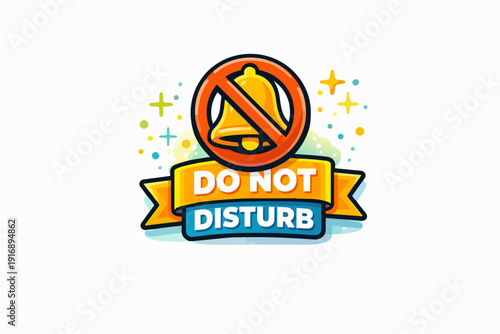 Icon representing do not disturb mode, muting notifications for quiet awareness