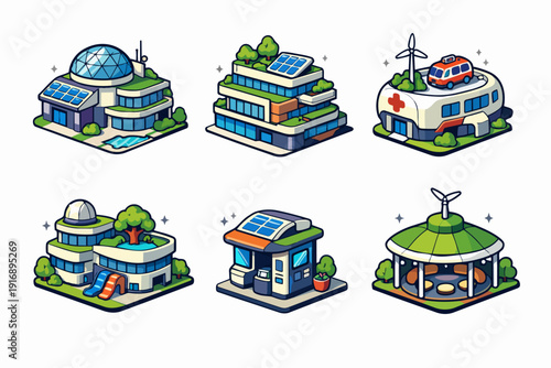 Green city architecture designs creating sustainable public and private buildings