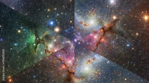 Kaleidoscopic Cosmic Visions - A Journey Through Space and Time.