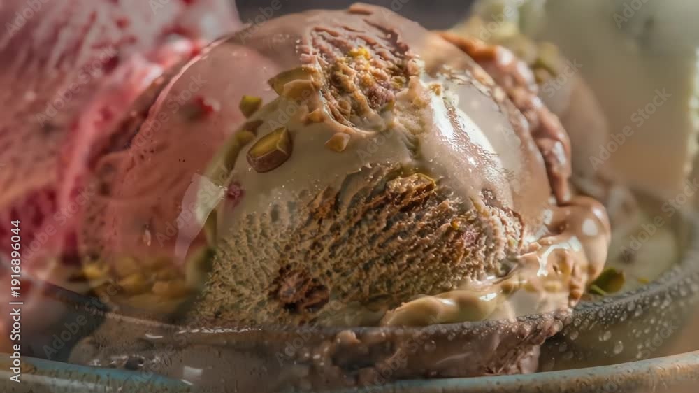 custom made wallpaper toronto digitalThree scoops of ice cream in a bowl with vapor