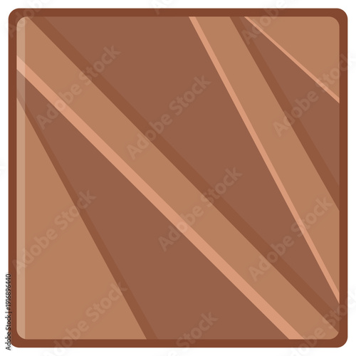 バレンタイン向けミルクチョコレートのイラスト｜2月イベント用スイーツ素材