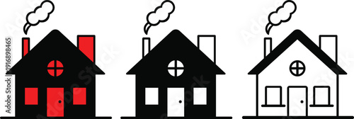 Simple House Silhouette Vector Icon