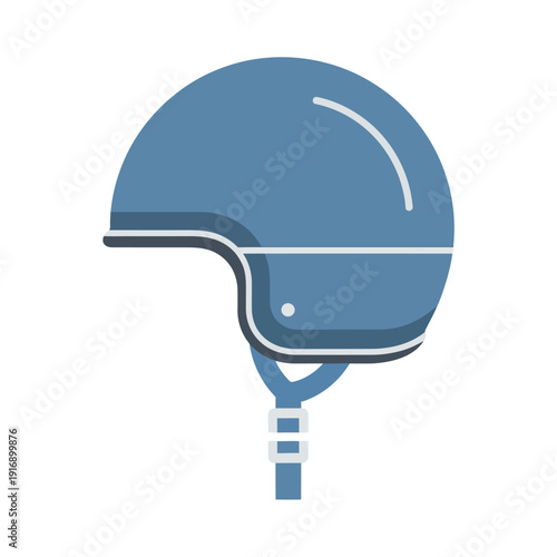Blue helmet for cycling, skateboarding, or scooter riding, safety gear icon