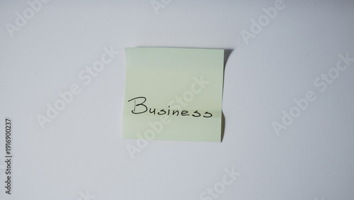 Business Concept on Sticky Note with Copy Space