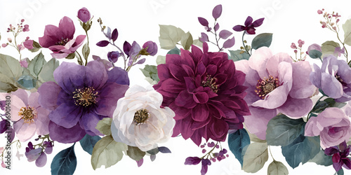 Vibrant watercolor tropical flowers collection diverse exotic blooms isolated for floral design projects isolated on transparent background