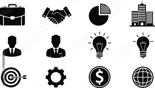 Business and finance icons set