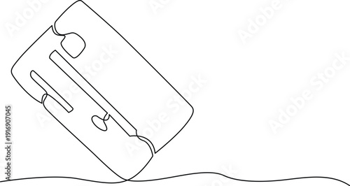 A detailed illustration of a pair of scissors lying on a surface Vector