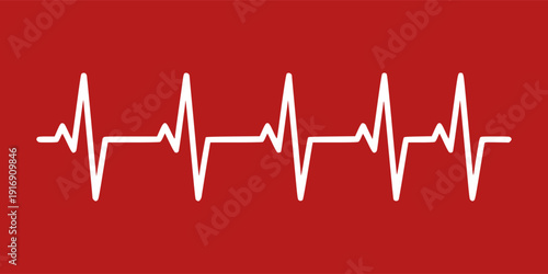 Minimal ECG heartbeat line icon representing pulse monitoring and medical health. Ideal for healthcare apps, hospital systems, emergency services, and modern flat vector UI design.

