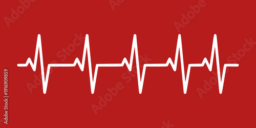 Minimal ECG heartbeat line icon representing pulse monitoring and medical health. Ideal for healthcare apps, hospital systems, emergency services, and modern flat vector UI design.
