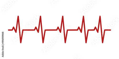 Minimal ECG heartbeat line icon representing pulse monitoring and medical health. Ideal for healthcare apps, hospital systems, emergency services, and modern flat vector UI design.
