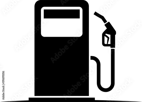 Gas pump station fuel dispenser illustration