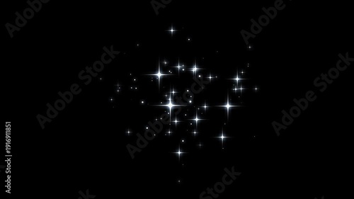 Wallpaper Mural Twinkle sparkle stars effect overlay, glitter sparkle shine stars trail burst, magic particle starburst, white twinkling particles animation, 2D flat sparkle effect overlay on black screen. 4k Torontodigital.ca