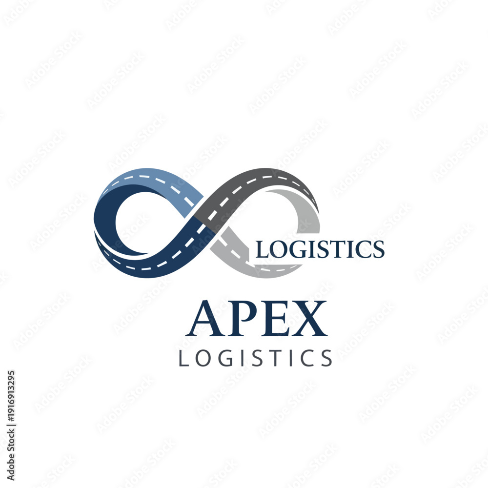 Fototapeta premium Apex Logistics Company Roadway Logo Design.