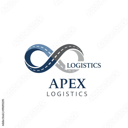 Apex Logistics Company Roadway Logo Design.