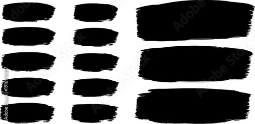 A collection of black brush strokes on a white background