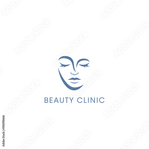 Woman's face illustration for beauty clinic advertisement