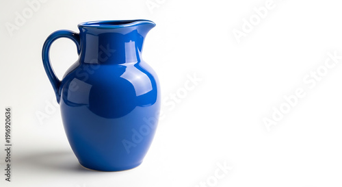blue vase on white background