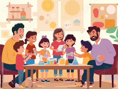 A vibrant, minimalist illustration evokes calmness and introspection, perfect for creative projects.