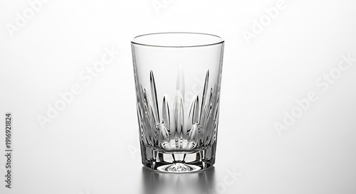 empty glass on a white