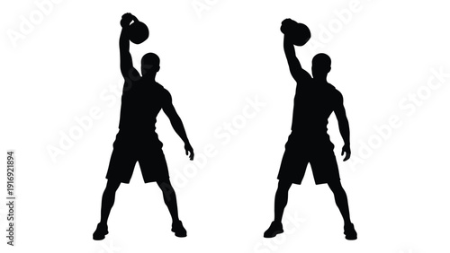 Two silhouetted figures preparing to throw a football demonstrating athletic movement