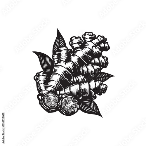 A black and white vector illustration of stacked coins with leaves on a plain white background, conveying a financial or economic concept in a simple, graphic style.
