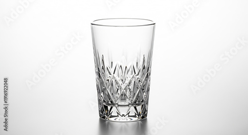 empty glass on a white
