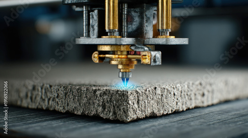 3D printer creating concret...