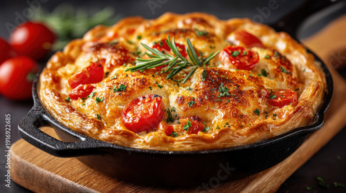 A classic chicken pot pie w...