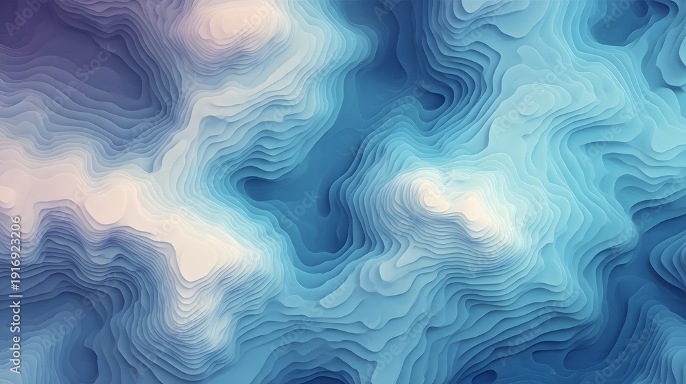 Fototapeta premium Ocean inspired abstract fluid art high resolution picture