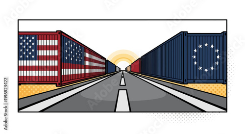 Container trade conflict: us and eu shipping containers on diverging paths