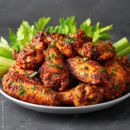 Buffalo chicken wings isola...