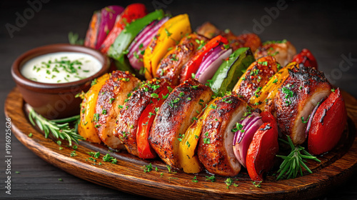 Chicken brochette skewers w...