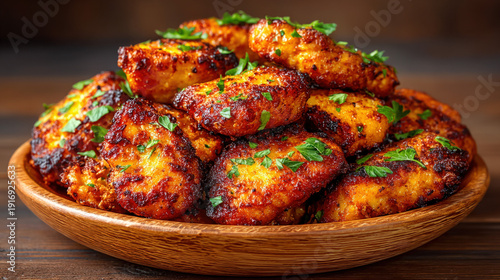 Chicken chunks in a bowl