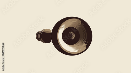 A digitally rendered candlestick holder in tones of brown and tan, set against a neutral background