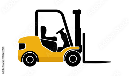 Yellow forklift icon
