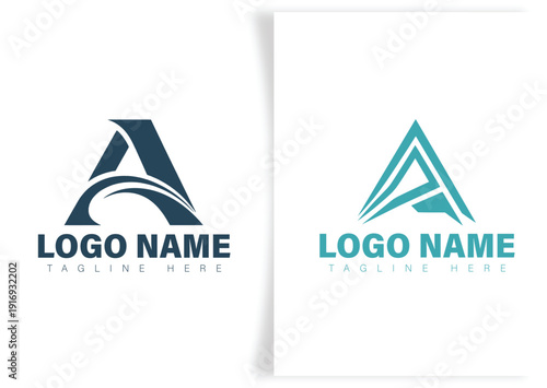 Modern Letter A Logo Concepts with Dynamic Swoosh Elements