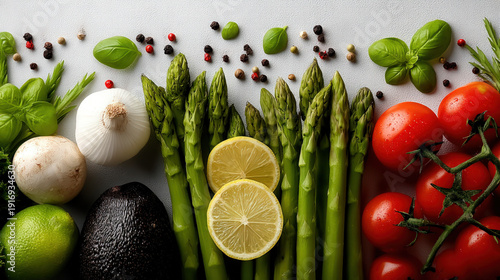 Vegetables white background...