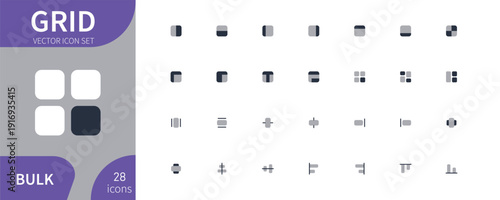 Assorted icons in a grid layout showcasing various symbols and shapes.