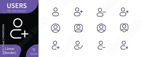 A collection of user icons representing various user roles and actions.
