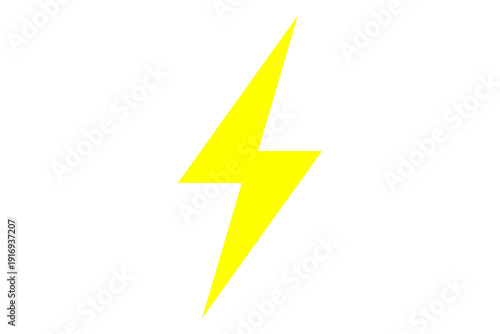 Free Download Yellow lightning bolt icon vector, electric power flash symbol, thunder sign, energy logo design, modern flat graphic for apps, websites, UI, branding, digital use - GFXLoad
